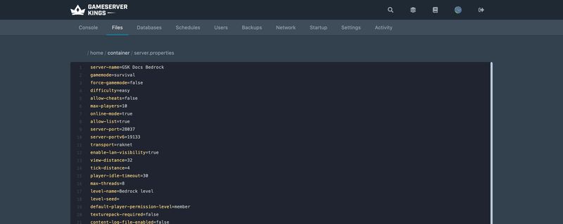 allow-list=true and online-mode=true in a freshly installed Bedrock server.properties