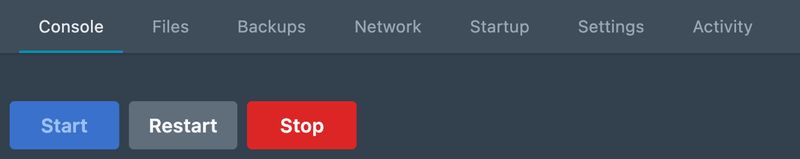 The Stop button on the Console tab